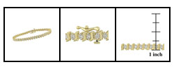 14k Gold 2ct Diamond 'S' Tennis Bracelet (J-K, I2-3)