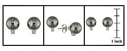 Cultured Tahitian Pearl 1/10ct Diamond Earrings
