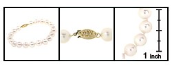 14k Akoya Cultured Pearl Bracelet (7.5-8 mm/7 in)