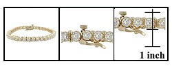 14-kt Yellow Gold 4-ct Diamond Tennis Bracelet (G-H, SI-I)