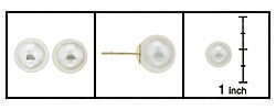 Cultured White South Sea Pearl Earrings (9.5-10mm)
