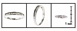 10k 1/4-ct Diamond Baguette Channel Ring