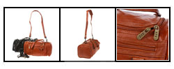 Small 13-inch Leather Duffel Bag
