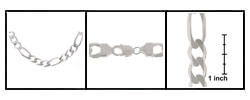 Sterling Silver Figaro Chain (24 in / 5 mm)