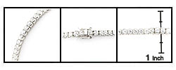 Sterling Silver CZ Classic Bracelet