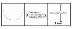 Sterling Silver CZ Classic Necklace
