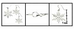 Sterling Silver Snowflake Earring and Pendant Set