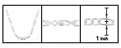 Sterling Silver 24-inch 6 mm Italian Figaro Chain