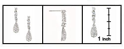 Sterling Silver CZ Drop Earrings