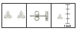 14k Gold 1/3ct TDW Diamond Three-stone Earrings (Case of 3)
