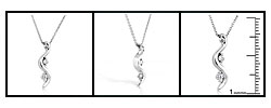 14k White Gold 1/10ct TDW Diamond Journey Pendant