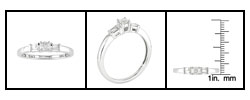 14k White Gold 1/4ct TDW Round Diamond Three-Stone Ring (G-H/ I1-I2)
