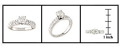 14k White Gold 1ct TDW Diamond Engagement Ring (G-H, I1-I2)
