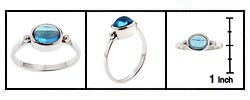 Sterling Silver Blue Topaz Ring