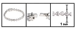 Sterling Silver CZ Heart Bracelet