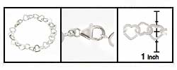 Sterling Silver Heart Link Bracelet