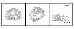 14-kt. White Gold 1/8-ct Diamond Heart Ring