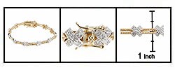 24-kt. Gold over Silver Two-tone CZ Bracelet