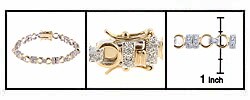24k Goldplated Sterling Silver CZ Bracelet