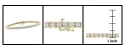 14k Gold 4ct TDW Diamond Tennis Bracelet(H-I, I2-I3)