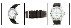 ESQ 850 SL Men's Stainless Steel Watch w/Black Leather Strap