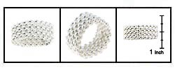 Sterling Silver Italian Mesh Ring