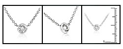 14k Gold 1/6ct Round Diamond Solitaire Pendant (H-I/ I1)
