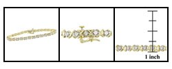 10k Yellow Gold 1ct TDW Diamond Tennis Bracelet (J-K, I2-3)