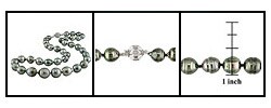 14k White Gold Cultured Tahitian Pearl Necklace (8-9.5 mm/18-inch)