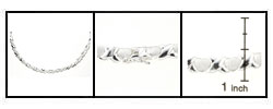 Sterling Silver 16-inch Hugs and Kisses Necklace