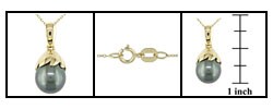 14k Yellow Gold Tahitian Pearl Pendant (Case of 3)