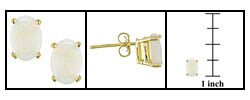 10-kt. Yellow Gold Opal Earrings