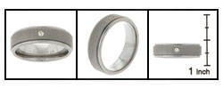 Men's Titanium 6.8 mm Diamond Wedding Band (H-I/ I2)