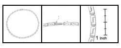 Sterling Silver 16-inch Greek Key Link Necklace