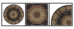 Hand-tufted Black Collection Wool Rug (8' Round)