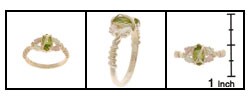 Black Hills Gold and Peridot Ring