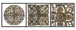Floral Design Teak Wood Wall Hanging