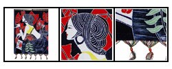 Chinese Handmade Red Leaf Lady Tapestry (China)
