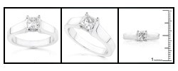 14k White Gold 5/8ct TDW Diamond Solitaire Ring (G-H/ I1-I2)