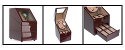 Burgundy Two-watch Winder/ 11-watch Collection Box