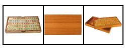 Handcrafted Wooden Mah Jong Game