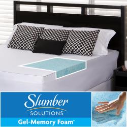 Slumber Solutions Gel 3-inch Queen/ King/ Cal King-size Memory Foam Mattress Topper with Cover