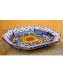 Todaro Octagonal Sun Flower Dinner Dish (Italy)