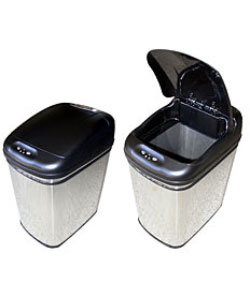 Touchless Infrared 7-gallon Automatic Stainless Steel Trash Can