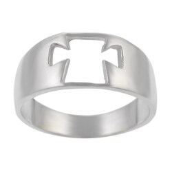 Cross Ring Sterling Silver Cut-out Cross Ring