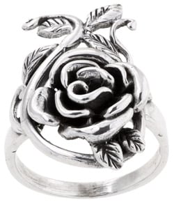 Sterling Silver Rose Ring