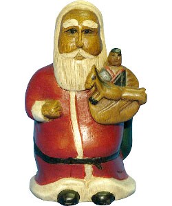 Hand-carved Wooden Santa Claus