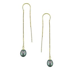 14k Gold Cultured FW Pearl Threader Earrings (Case of 6)