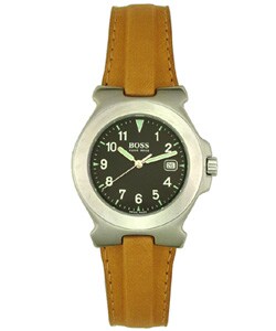 Hugo Boss Women's Black Dial Leather Strap Watch