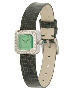 Corum Women's Green Sugar Cube Strap Diamond Watch